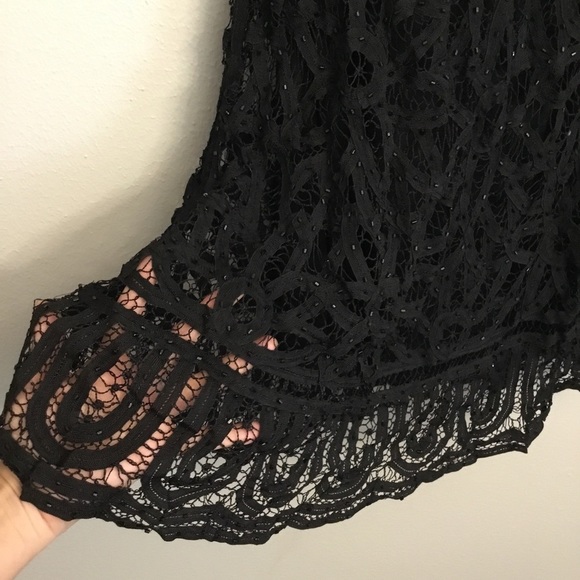 Etoile Evening Collection Crochet Mini Dress 100% Rayon Size M - Picture 5 of 14